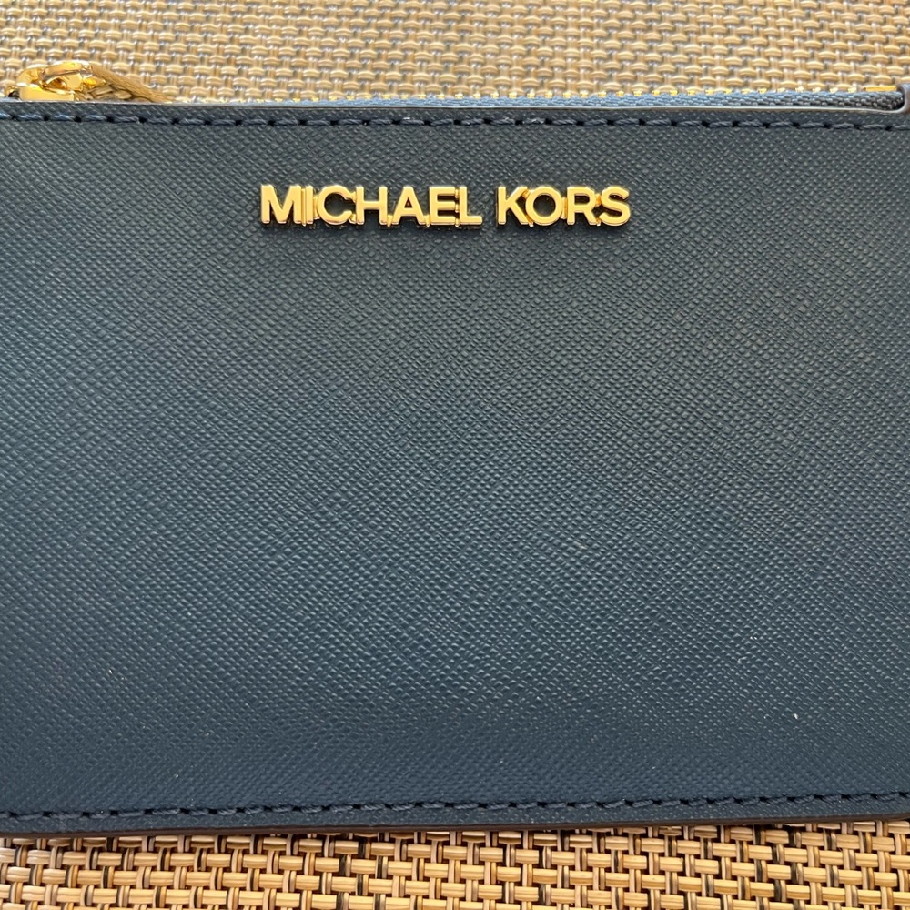 Michael Kors Blue Small Wallet/Card Case